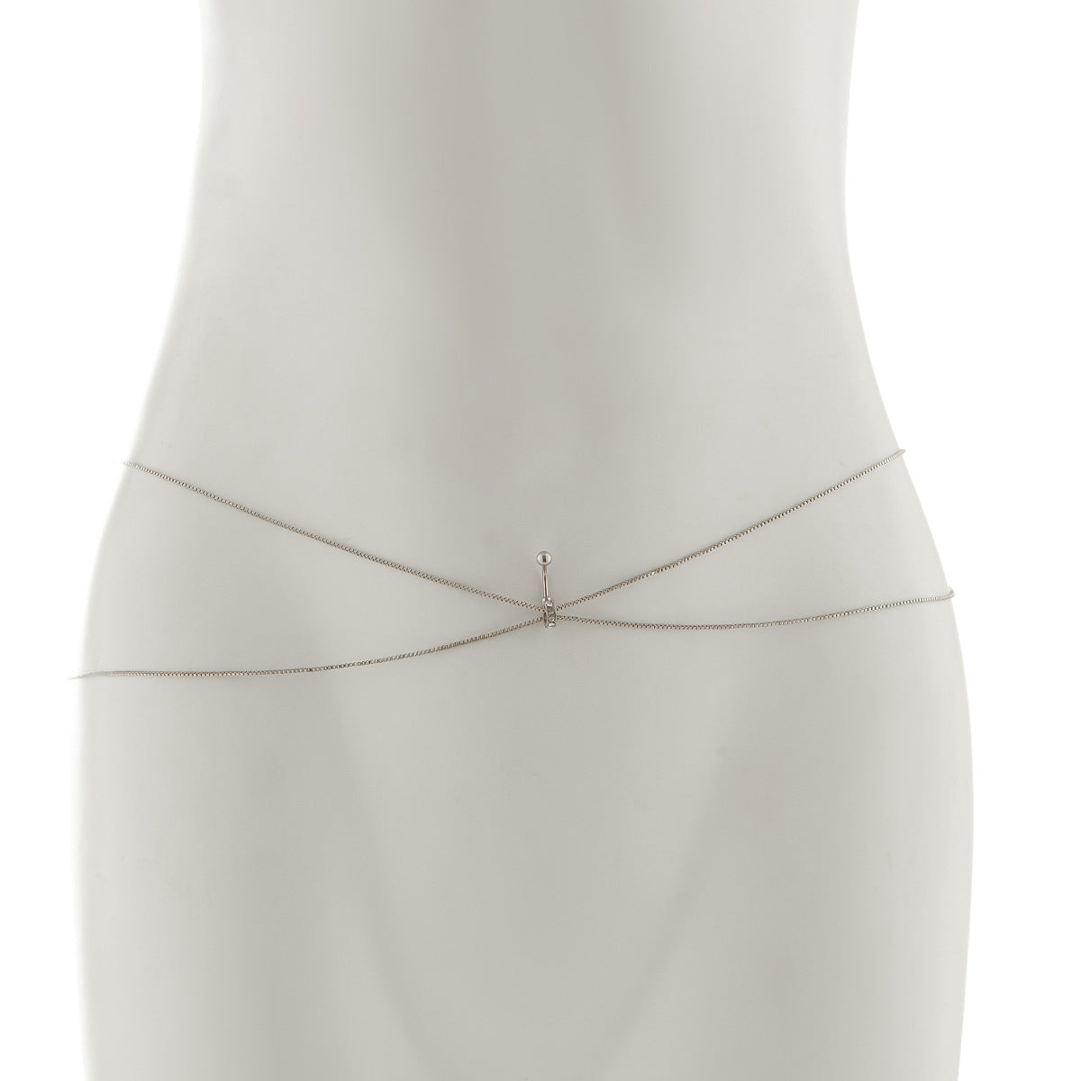 Double-Layer Thin Chain Waist Body Jewelry – Versatile Metal Style