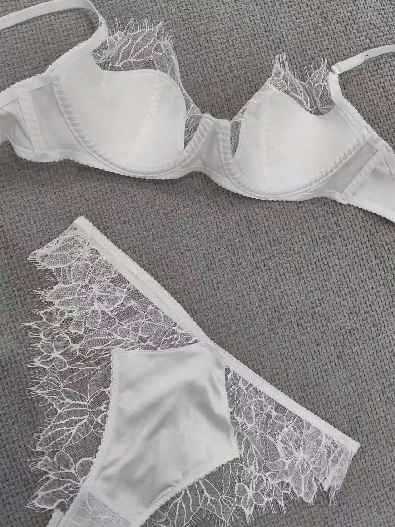 Leopard Lace Push-Up Bra Set – Sexy Large Bust Lingerie