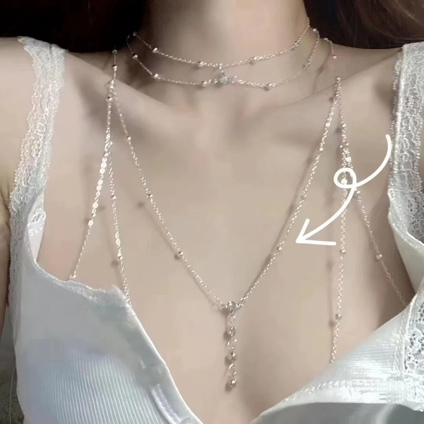 Sexy Chest & Clavicle Body Chain Necklace – Women’s Bikini Jewelry