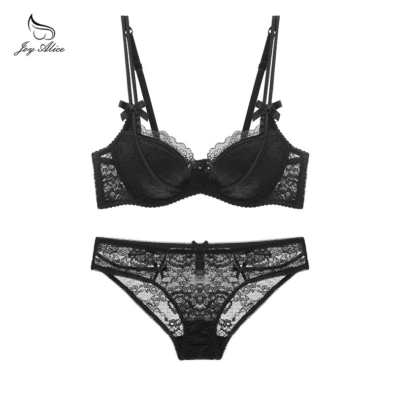 Adjustable Lace Push-Up Bra & Panty Set – Women’s Lingerie