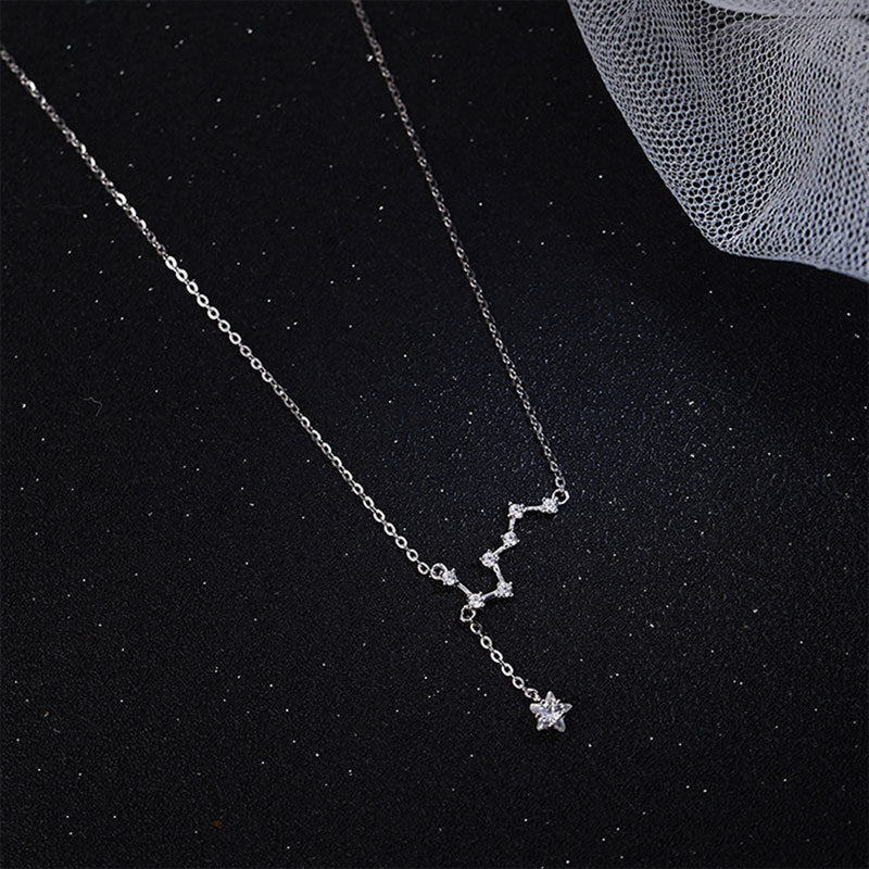 Sterling Silver Big Dipper Necklace – Diamond Constellation Jewelry