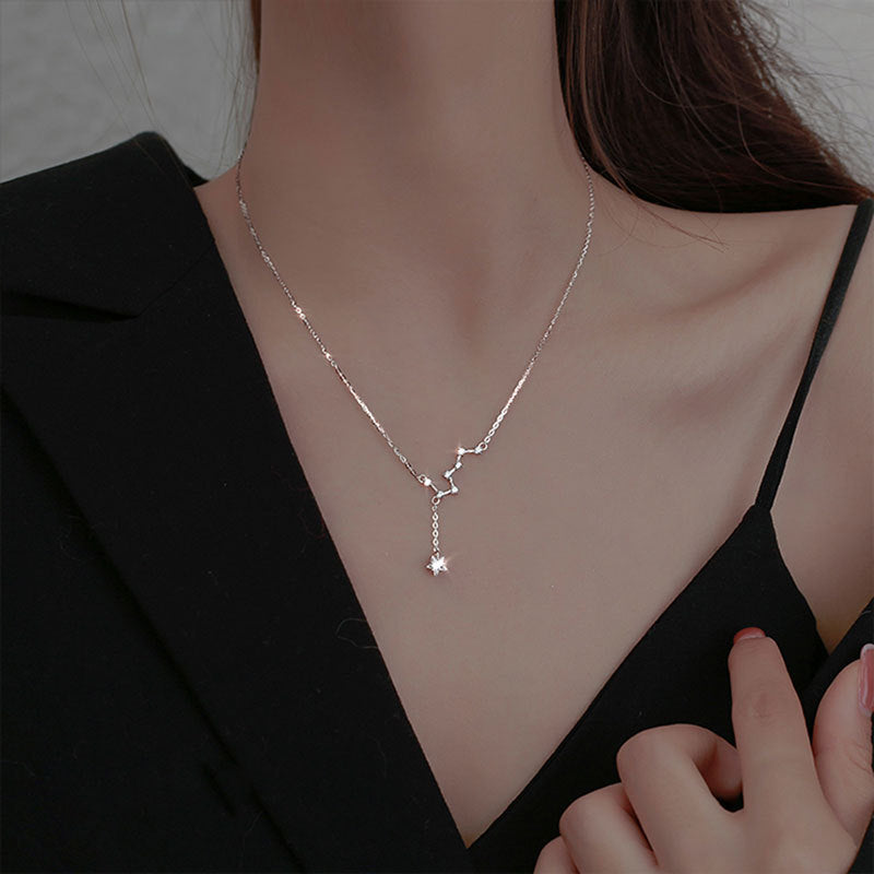Sterling Silver Big Dipper Necklace – Diamond Constellation Jewelry