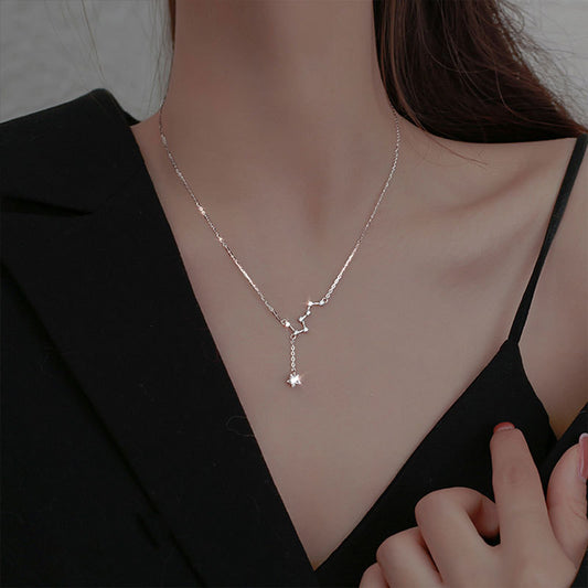 Sterling Silver Big Dipper Necklace – Diamond Constellation Jewelry
