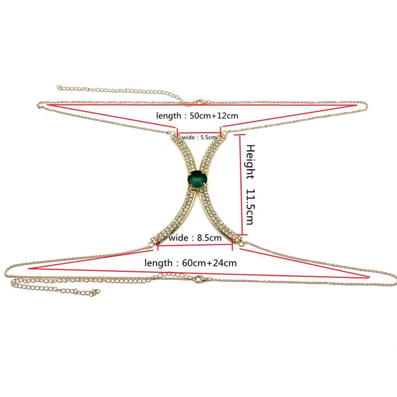 Water Droplet Claw Chain – Sexy Bikini Body & Chest Jewelry