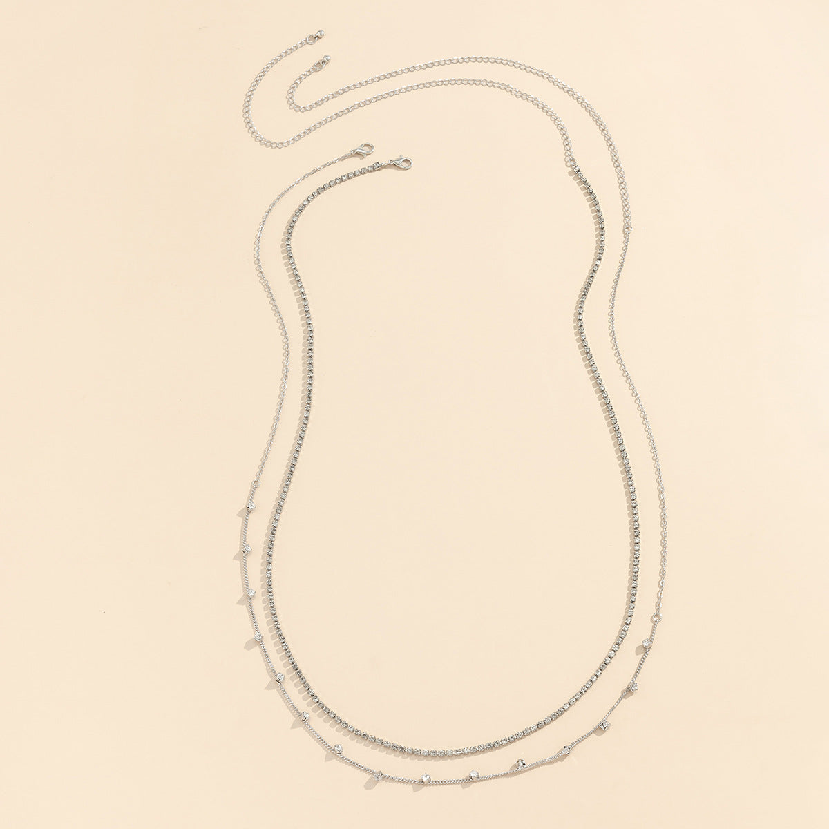 Double-Layer Thin Rhinestone Waist Chain – Sexy Beach Body Jewelry