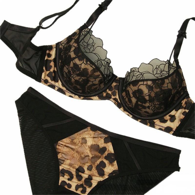 Summer Leopard Lace Push-Up Bra Set – Sexy Lingerie