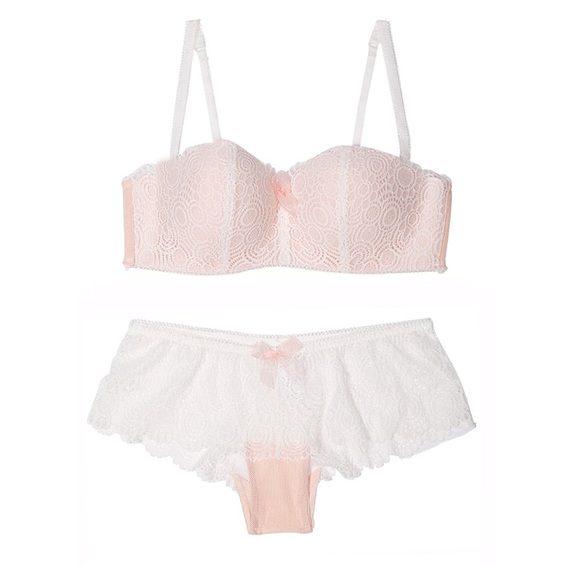 European Style Push-Up Lace Bra & Panty Set for Women