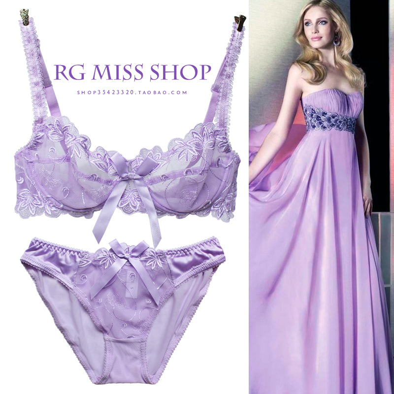 Transparent Lace Bra & Panty Set – Plus Size Sexy Lingerie
