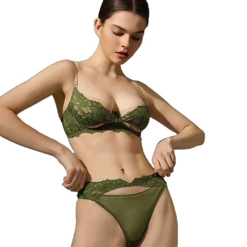 Sexy Lace Push-Up Minimizer Bra Set – Ultra-Thin Women’s Lingerie