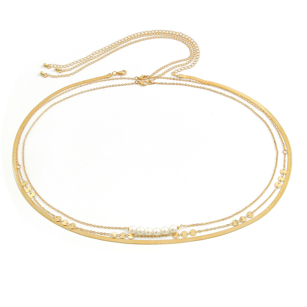 Three-Layer Metal Waist Chain – Sexy Pearl Body Jewelry