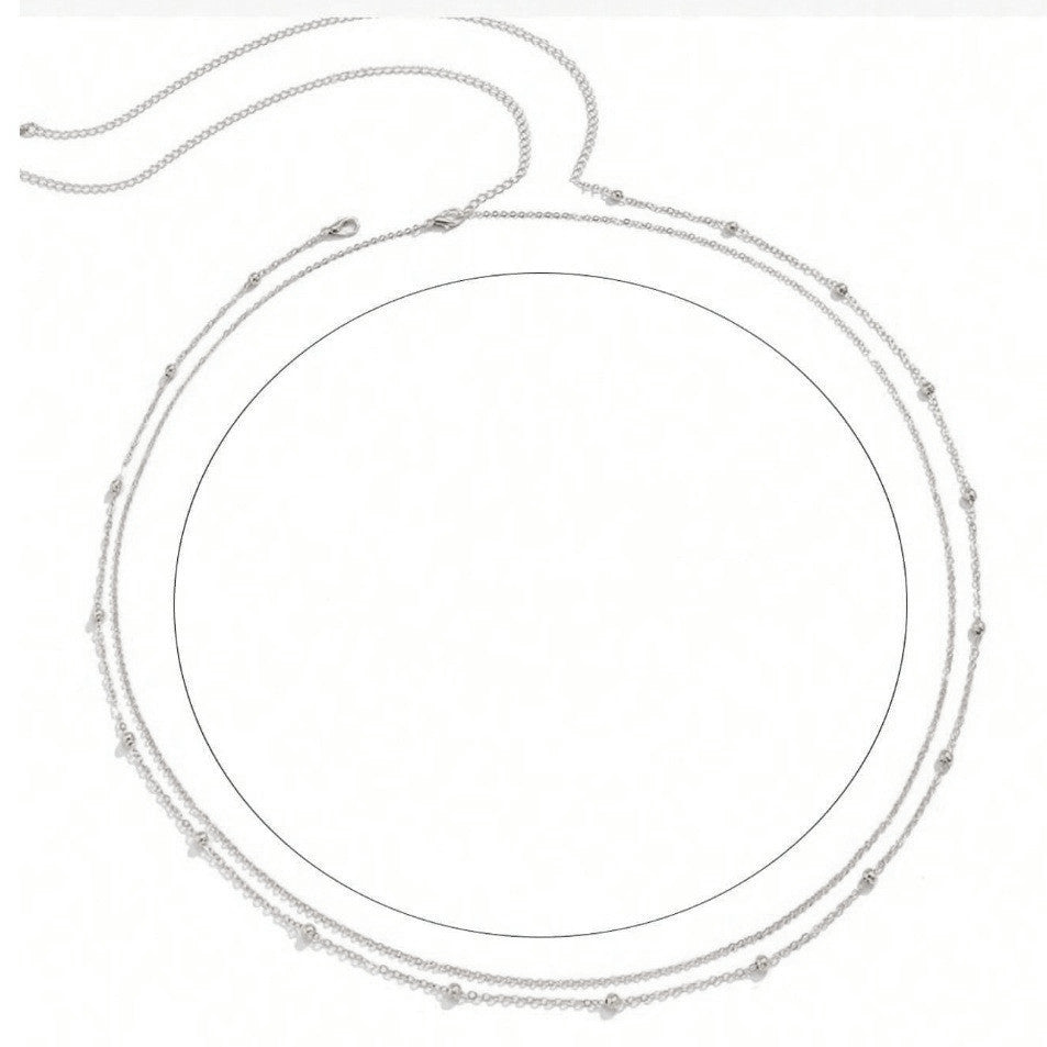Summer Double-Layer Bead Waist Chain – Beach Body Jewelry