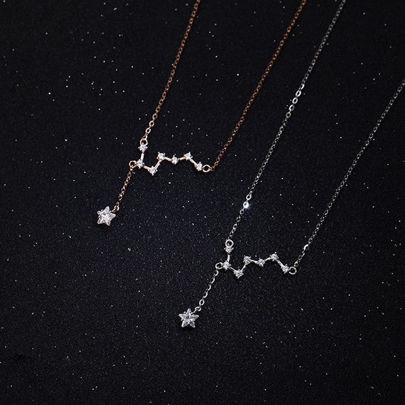 Sterling Silver Big Dipper Necklace – Diamond Constellation Jewelry