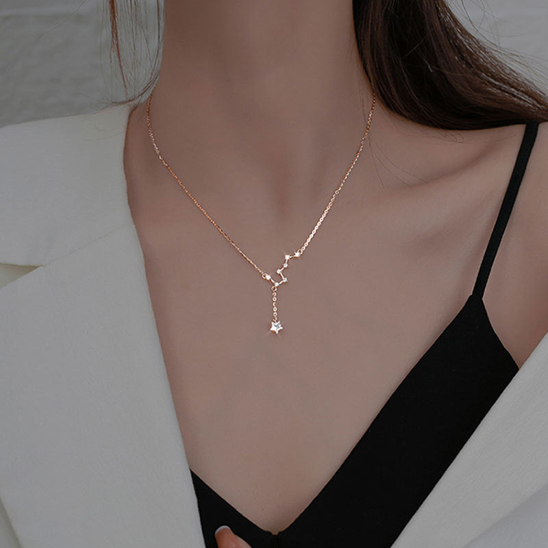 Sterling Silver Big Dipper Necklace – Diamond Constellation Jewelry