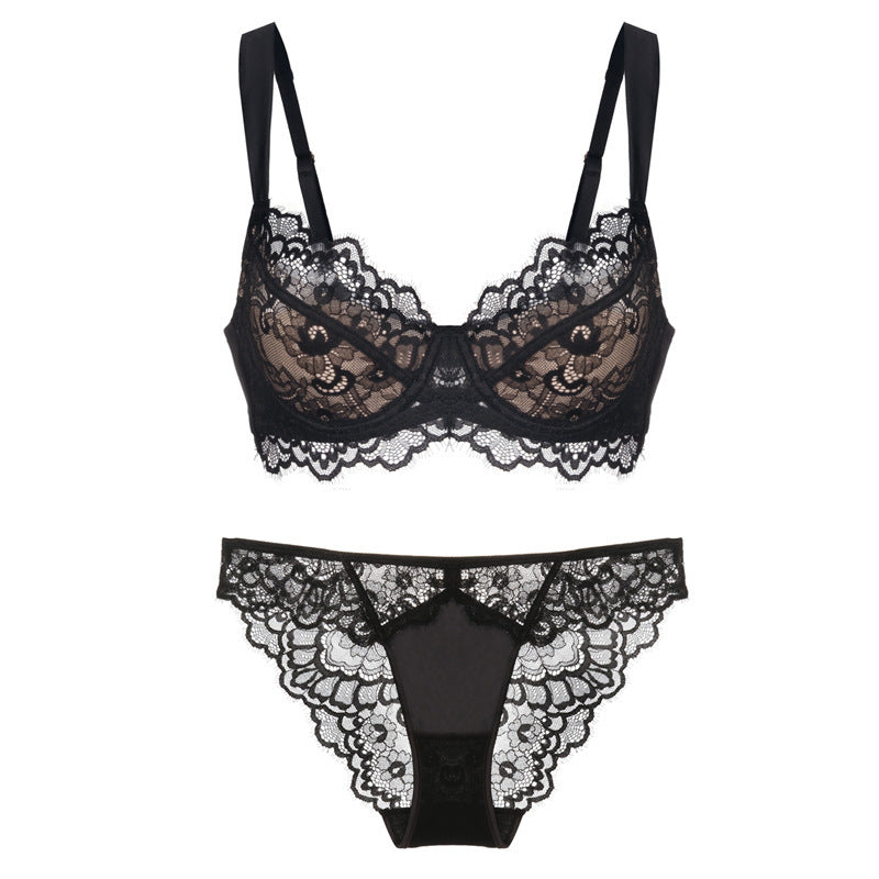 Eyelash Lace Minimizer Bra Set – Sexy Plus Size Lingerie