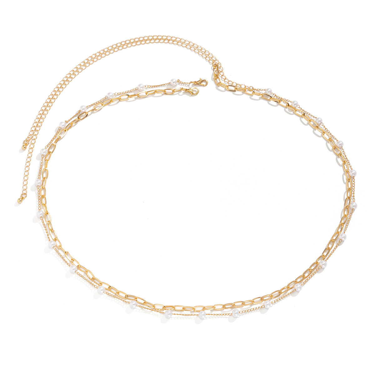 Stacked Star & Moon Tassel Waist Chain – Sexy Pearl Body Jewelry