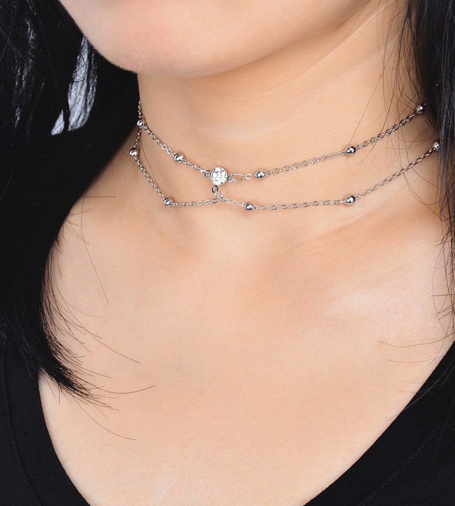 Beach Body Chain Necklace – Flash Diamond Tassel Chest Jewelry