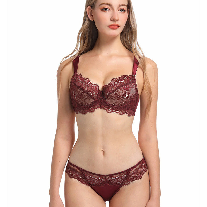 Eyelash Lace Minimizer Bra Set – Sexy Plus Size Lingerie