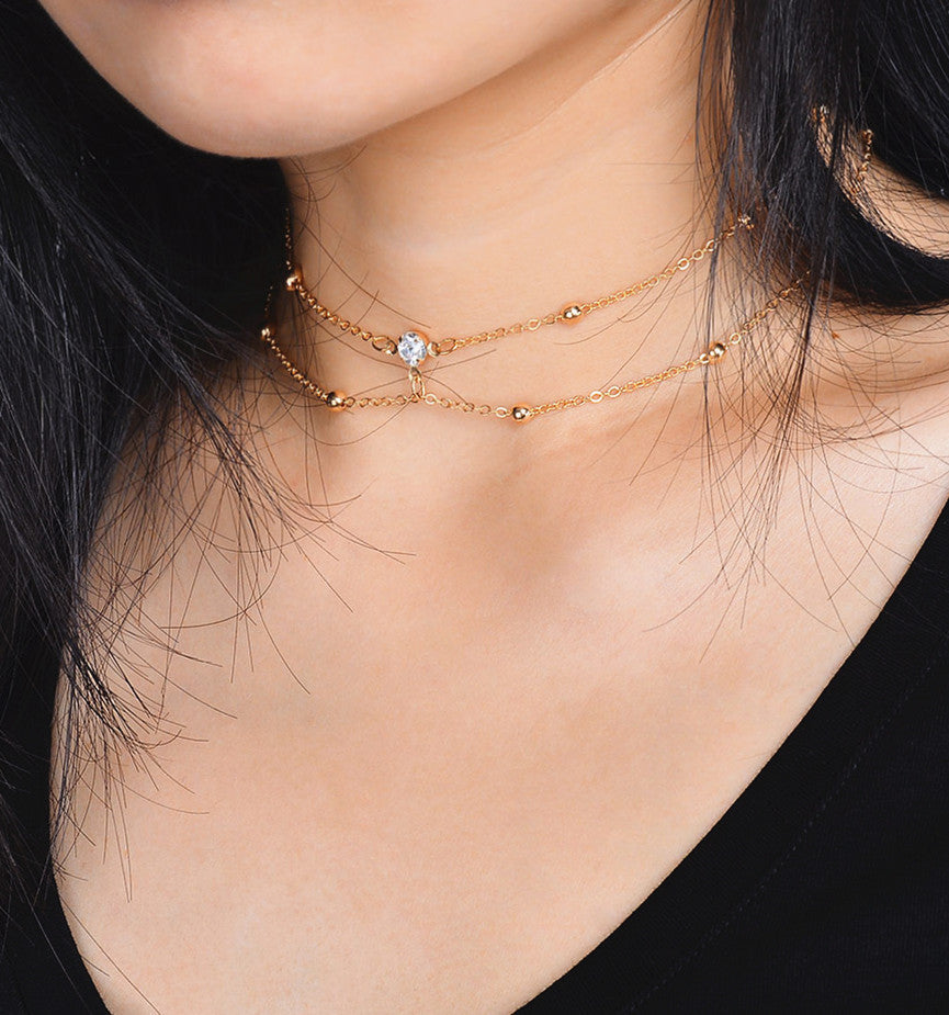 Beach Body Chain Necklace – Flash Diamond Tassel Chest Jewelry