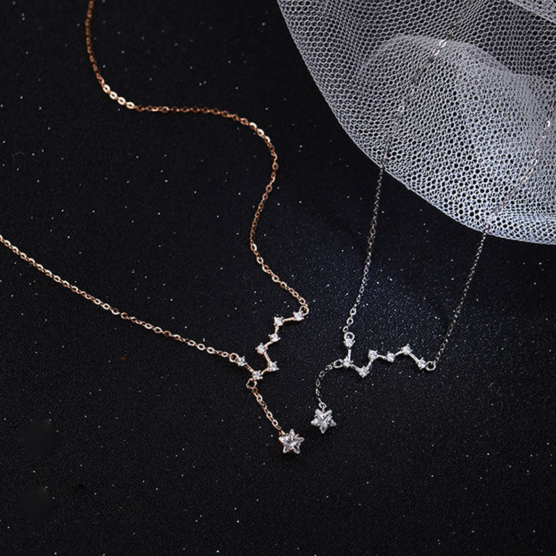 Sterling Silver Big Dipper Necklace – Diamond Constellation Jewelry