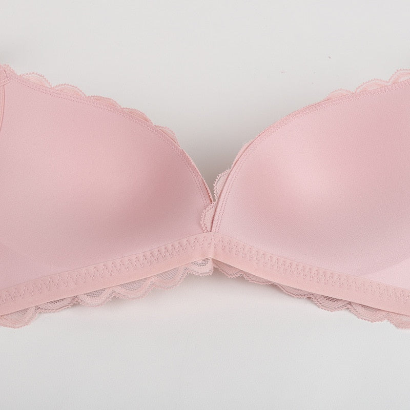 Wire-Free Lace Bra & Panty Set – Comfortable Sexy Lingerie