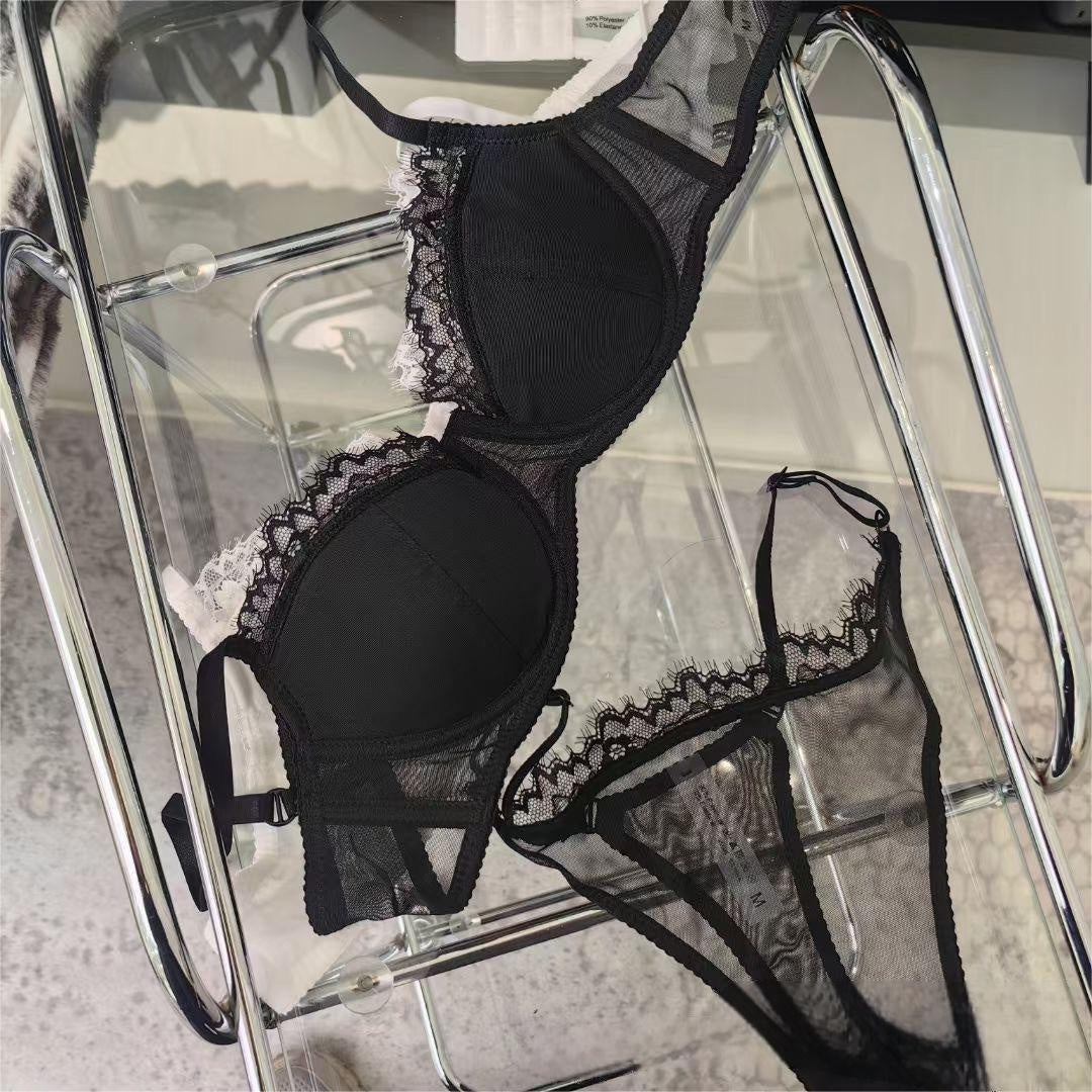 French Leopard Lace Bra Set – Sexy Minimizer for Large Bust
