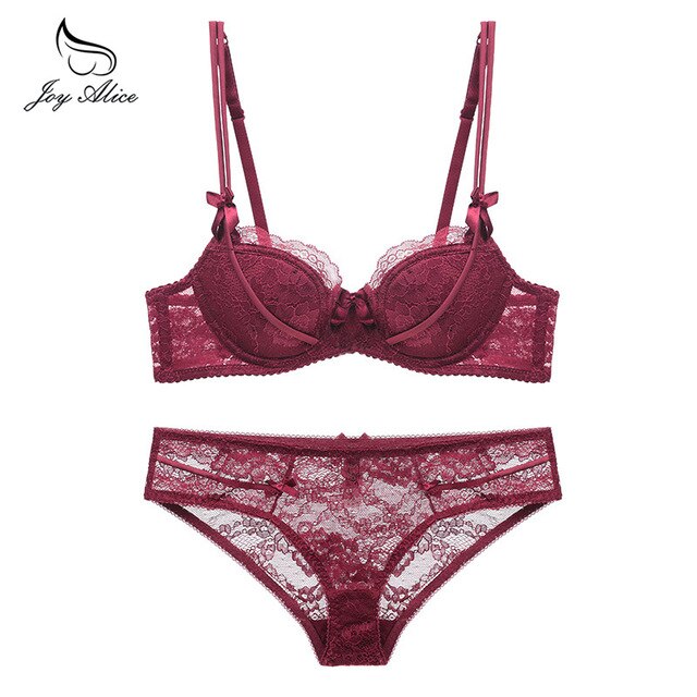 Adjustable Lace Push-Up Bra & Panty Set – Women’s Lingerie