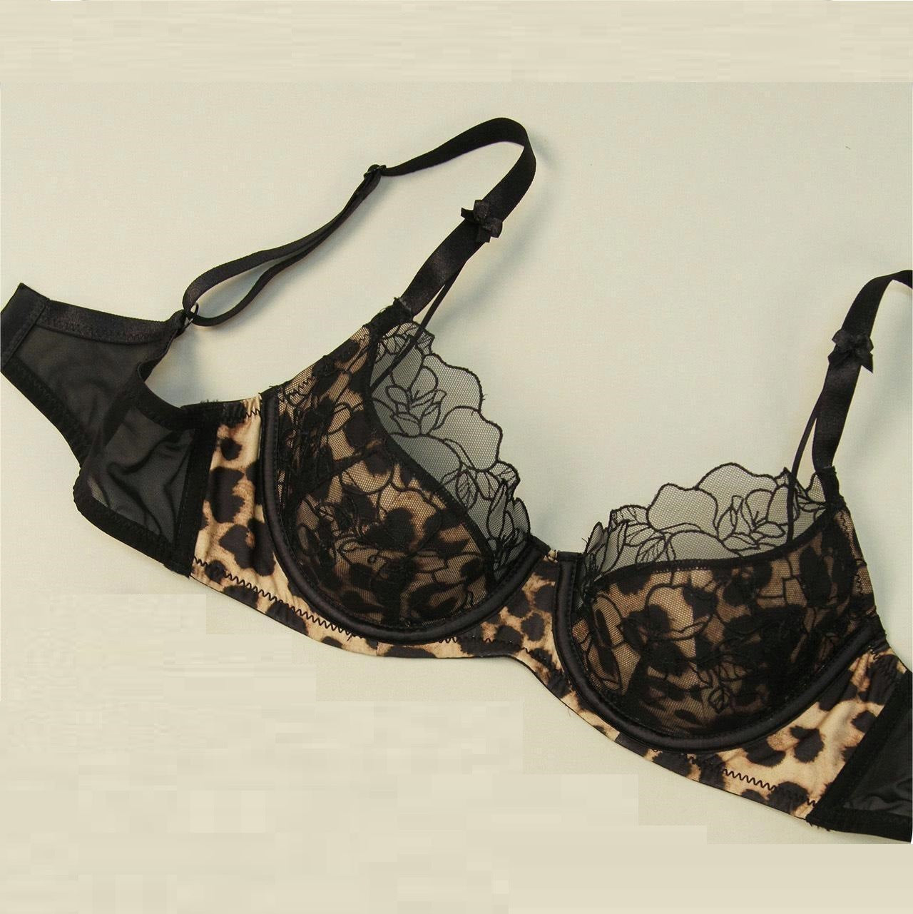 Summer Leopard Lace Push-Up Bra Set – Sexy Lingerie
