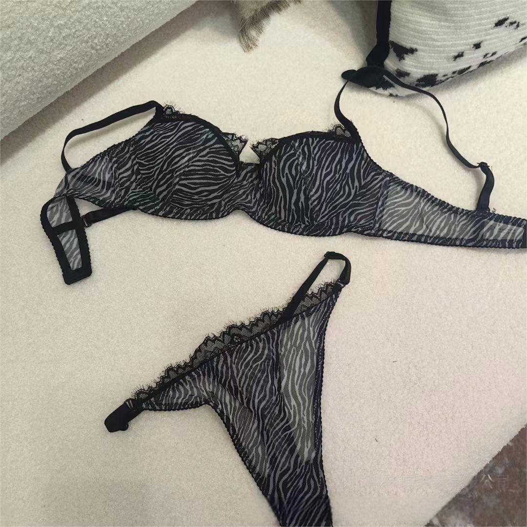 French Leopard Lace Bra Set – Sexy Minimizer for Large Bust
