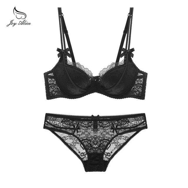 Adjustable Lace Push-Up Bra & Panty Set – Women’s Lingerie