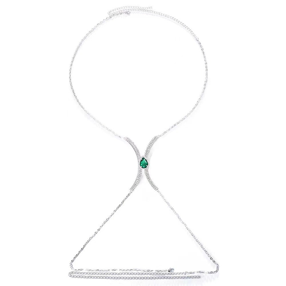 Water Droplet Claw Chain – Sexy Bikini Body & Chest Jewelry