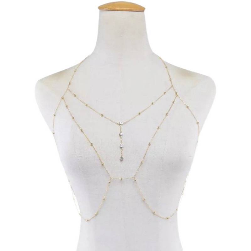 Sexy Chest & Clavicle Body Chain Necklace – Women’s Bikini Jewelry