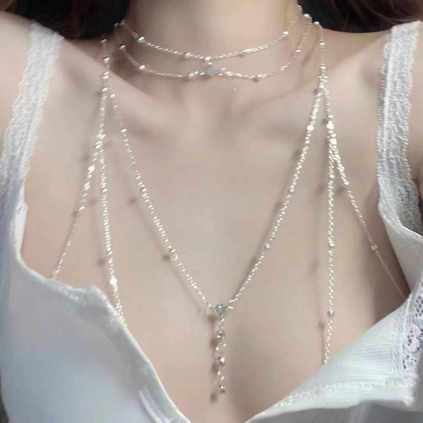 Sexy Chest & Clavicle Body Chain Necklace – Women’s Bikini Jewelry