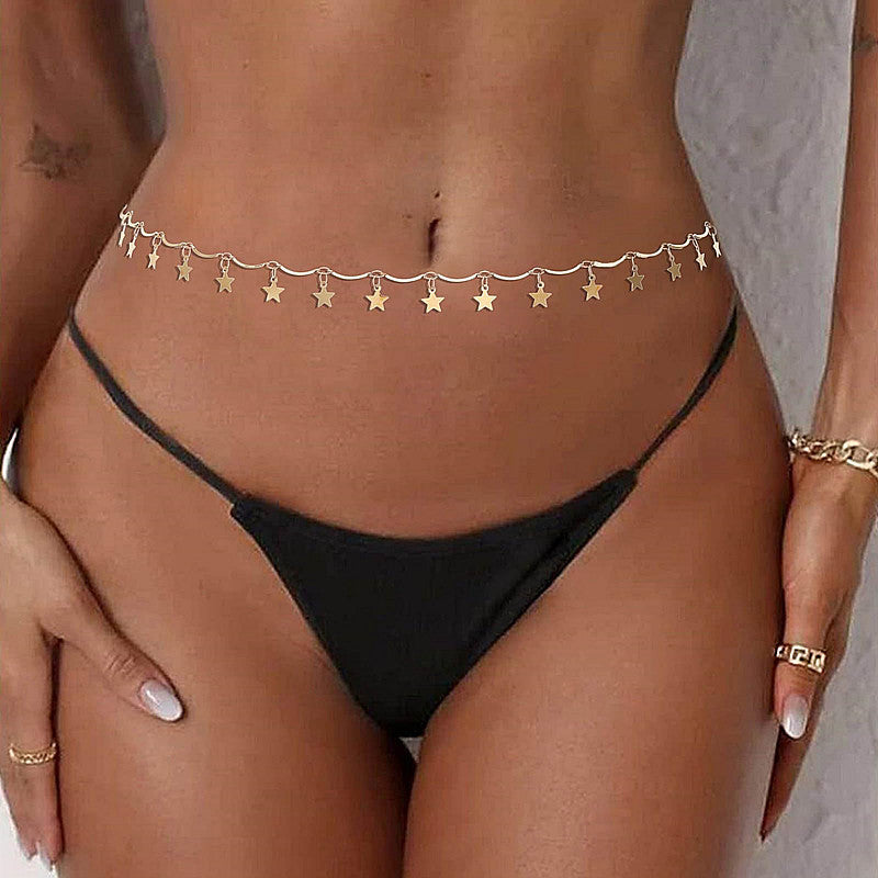 Sexy Rhinestone Bikini Belly Chain – Fish Pendant Waist Jewelry