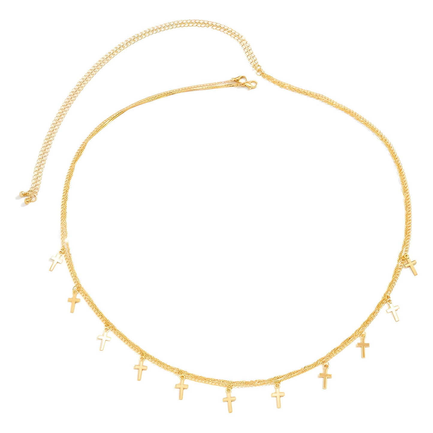 Double-Layer Tassel Body Chain – Sexy Metal Waist Jewelry