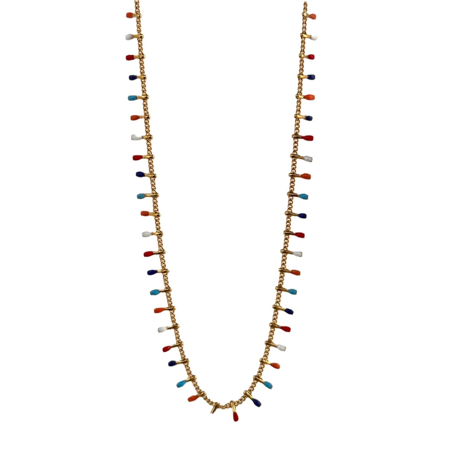18K Gold-Plated Tassel Waist Chain – Colorful Retro Body Jewelry